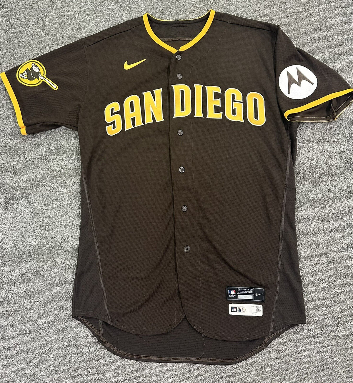 Ha-Seong Kim San Diego Padres Game Used Worn Brown Alt Jersey MLB Auth 2023