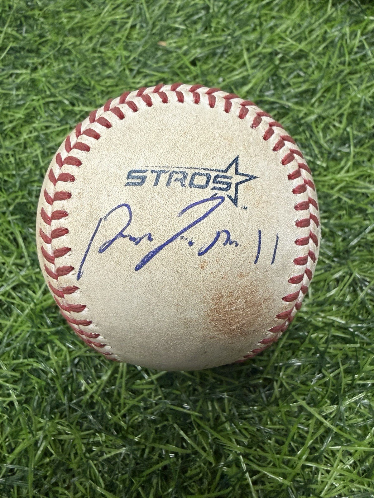 Jose Ramirez Cleveland Guardians Game Used Baseball Double Signed 2025 MLB Auth