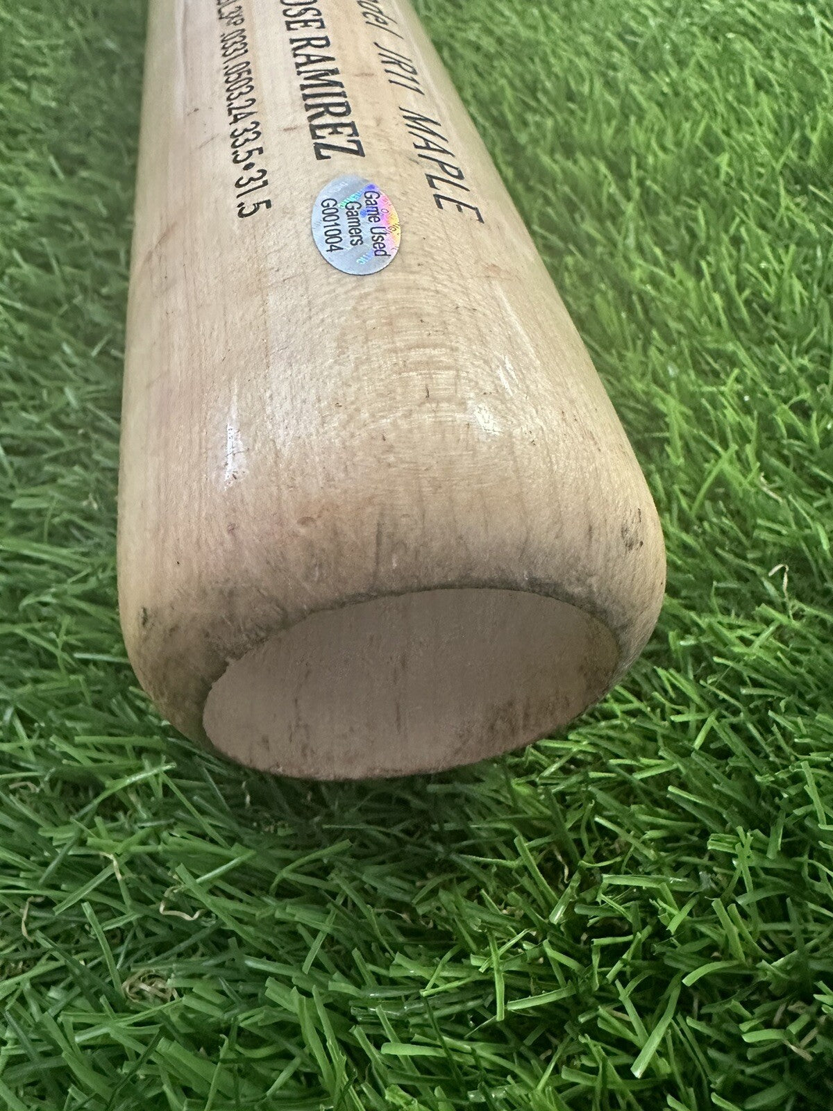 Jose Ramirez Cleveland Guardians Game Used Bat 2024 Signed MLB GUG Auth LOA