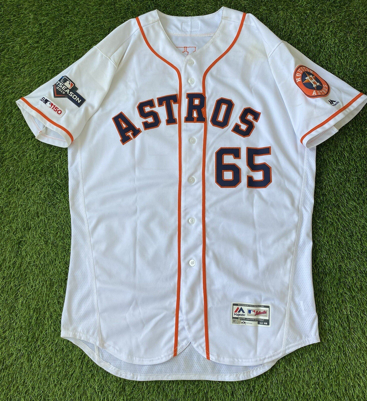 Jose Urquidy Houston Astros Game Used Worn Jersey 2019 MLB Auth