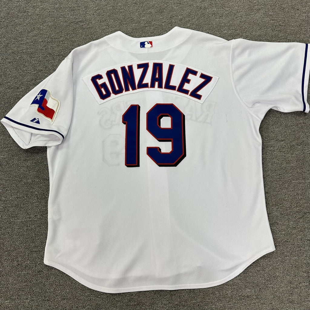 Juan Gonzalez Team Issued Texas Rangers Jersey 2003 MEI Gray LOA