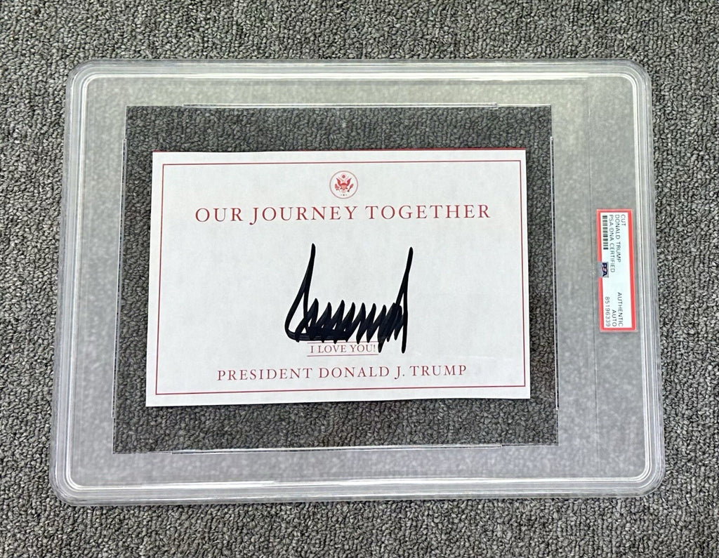 Donald Trump Signed Book Insert “Our Journey Together” PSA/DNA LOA
