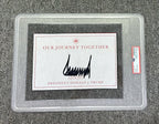 Donald Trump Signed Book Insert “Our Journey Together” PSA/DNA LOA