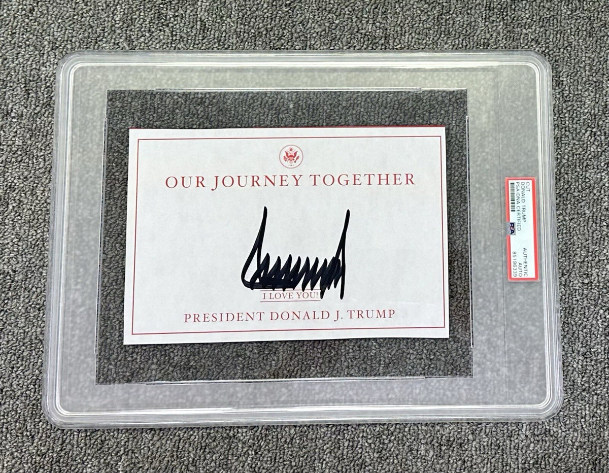 Donald Trump Signed Book Insert “Our Journey Together” PSA/DNA LOA