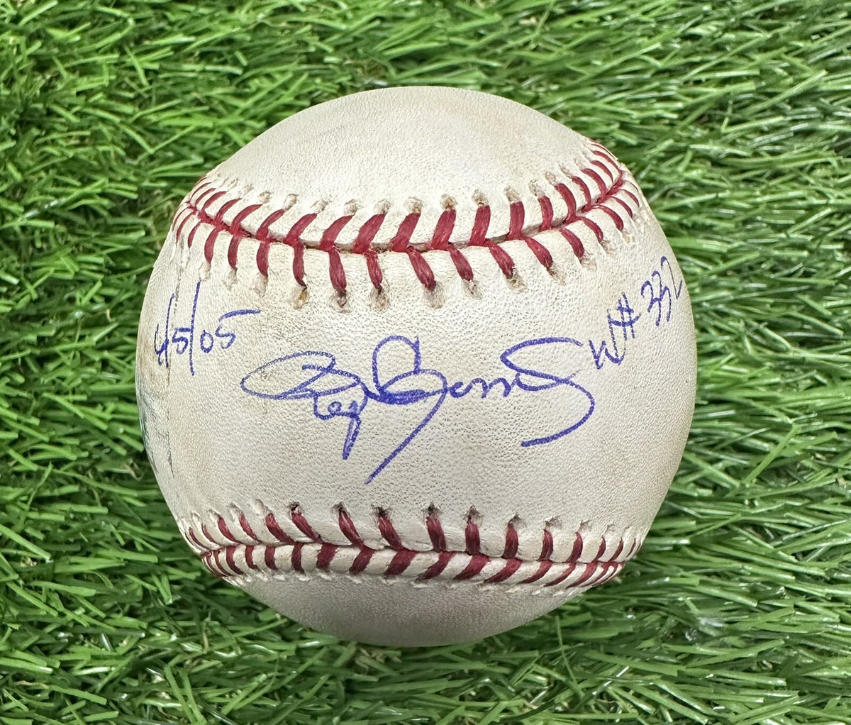 Roger Clemens Astros Game Used Baseball Career Win 332 6/5/05 MLB Auth LOA Auto
