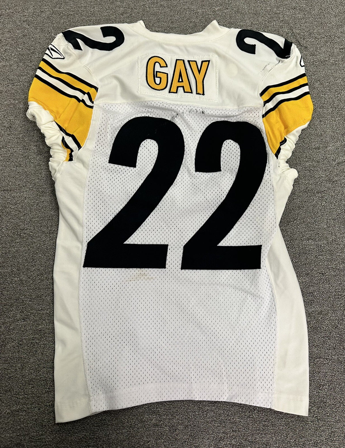 William Gay Pittsburgh Steelers Game Used Worn Jersey 2011 Matched Steelers LOA