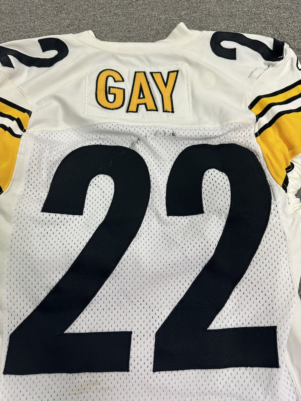 William Gay Pittsburgh Steelers Game Used Worn Jersey 2011 Matched Steelers LOA