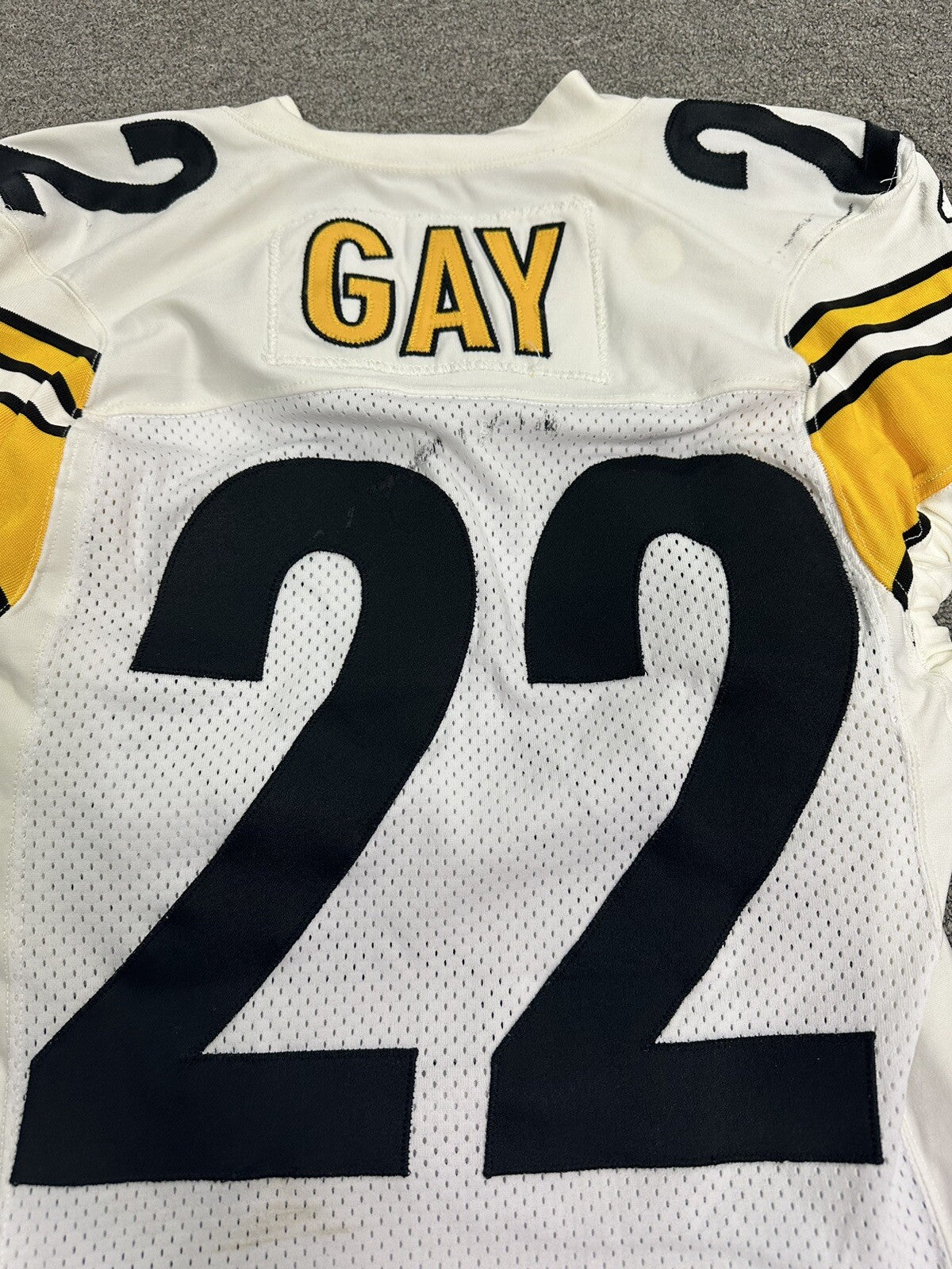 William Gay Pittsburgh Steelers Game Used Worn Jersey 2011 Matched Steelers LOA