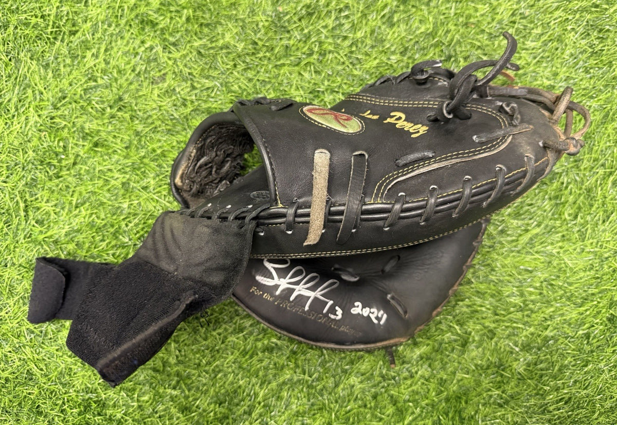 Salvador Perez 2024 Game Used Catcher’s Glove Signed, Photo Matched, GUG LOA