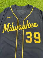Corbin Burnes Milwaukee Brewers Game Used Worn Jersey 2023 3 Wins