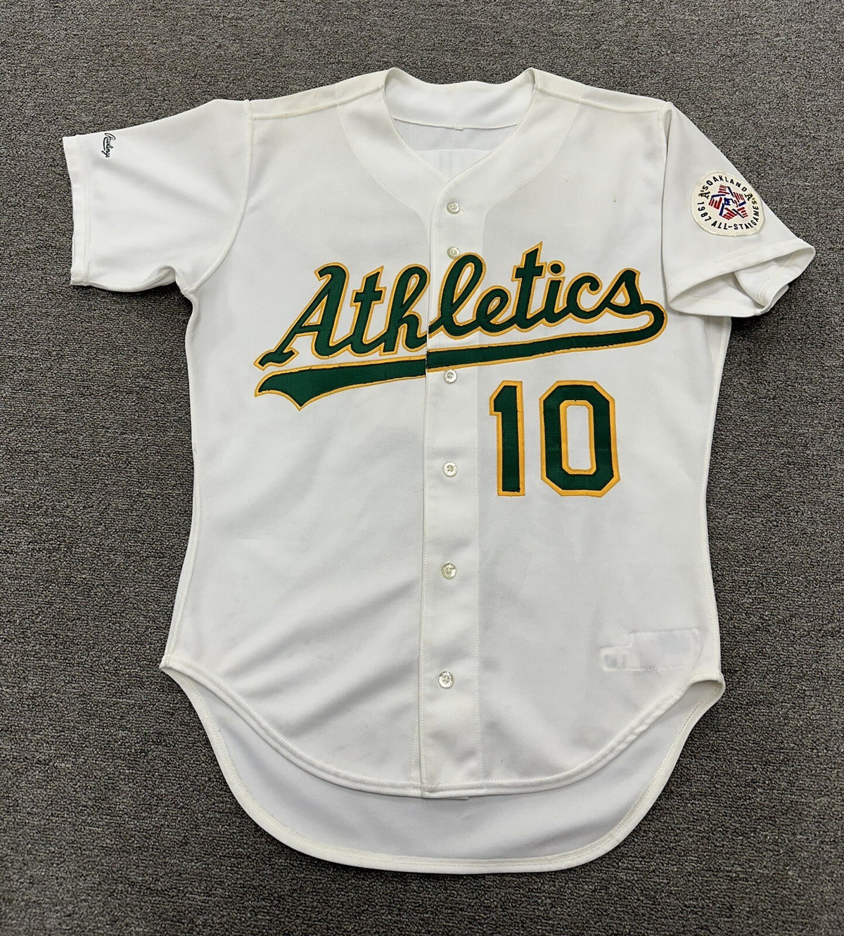 Tony LaRussa Oakland A’s Game Used Worn Jersey 1987 A’s LOA