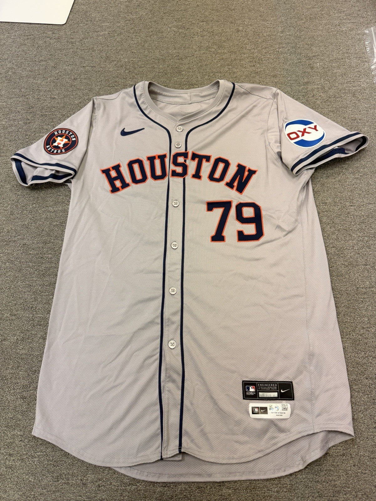 Jose Abreu Houston Astros Game Used Worn Jersey 2024 MLB Auth LOA