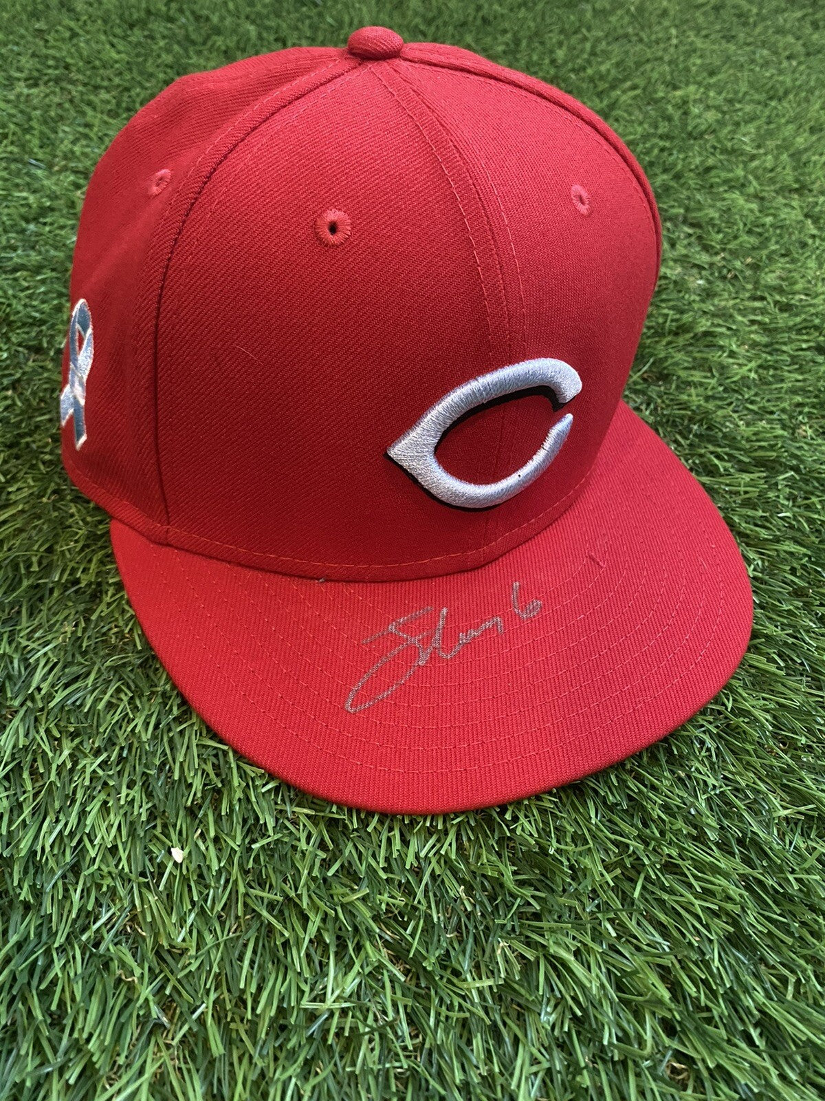 Jonathan India Cincinnati Reds Game Used Worn Hat “2021 NL ROY” LOA Father’s Day