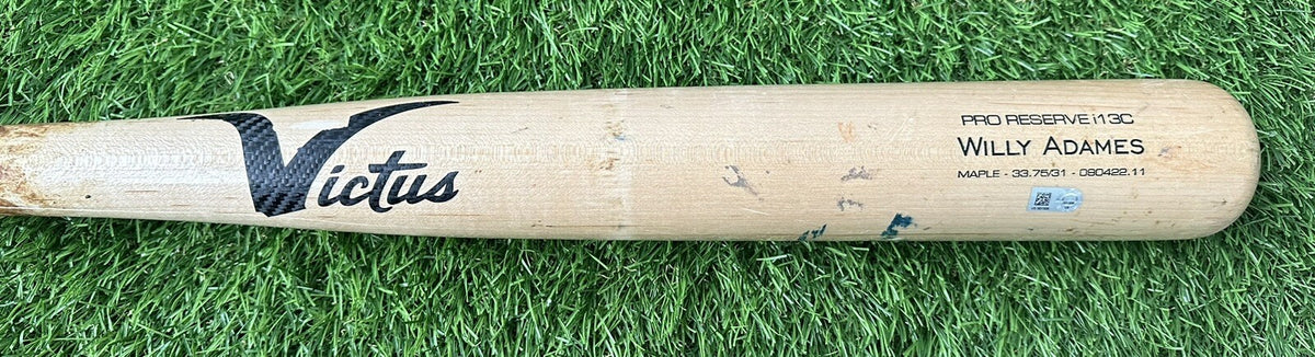 Willy Adames Milwaukee Brewers Game Used Bat “Ties/Passes Yount” MLB Auth