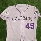 Antonio Senzatela Colorado Rockies Game Used Worn Jersey 2017 Playoffs MLB Auth
