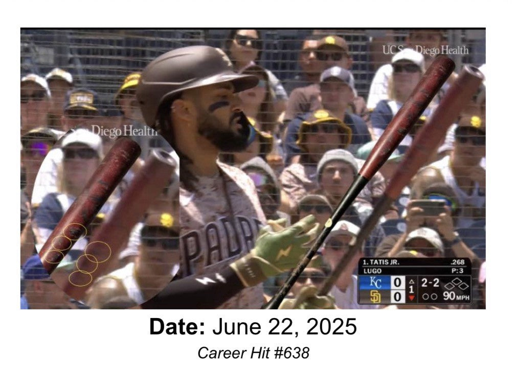 Fernando Tatis Jr. Padres Game Used Bat 141/142 Home Runs MLB Auth Photo Matched