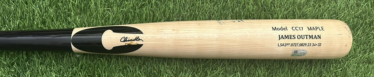 James Outman Los Angeles Dodgers Game Used Bat 2023 MLB Auth Uncracked