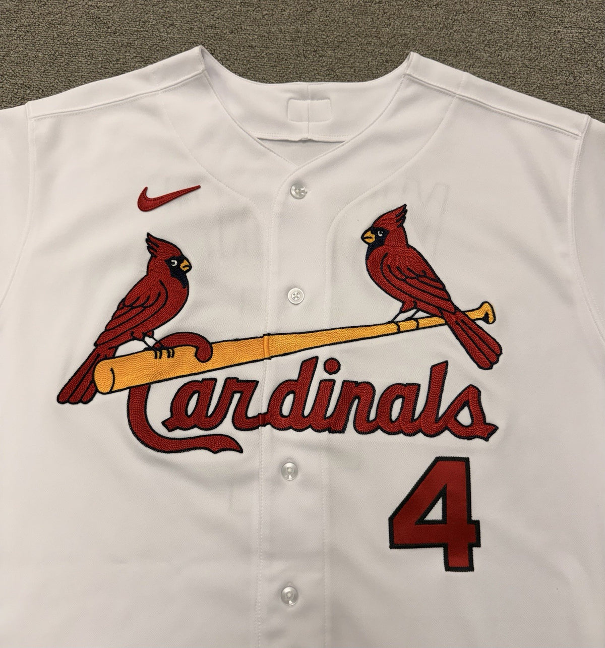 Yadier Molina St. Louis Cardinals Team Issued Jersey 2022 Home White MLB Auth