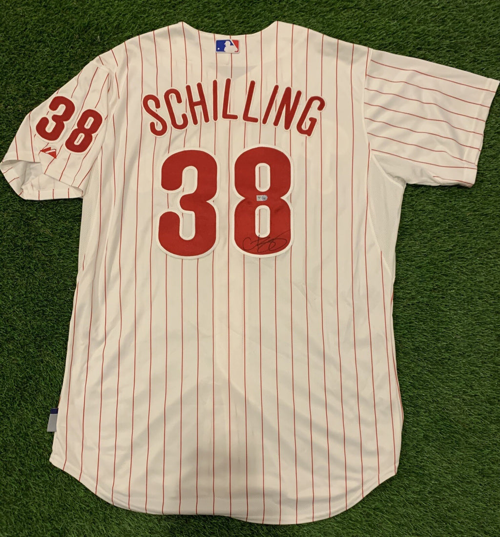 Curt Schilling Philadelphia Phillies Game Model Jersey Signed MLB Authenticated