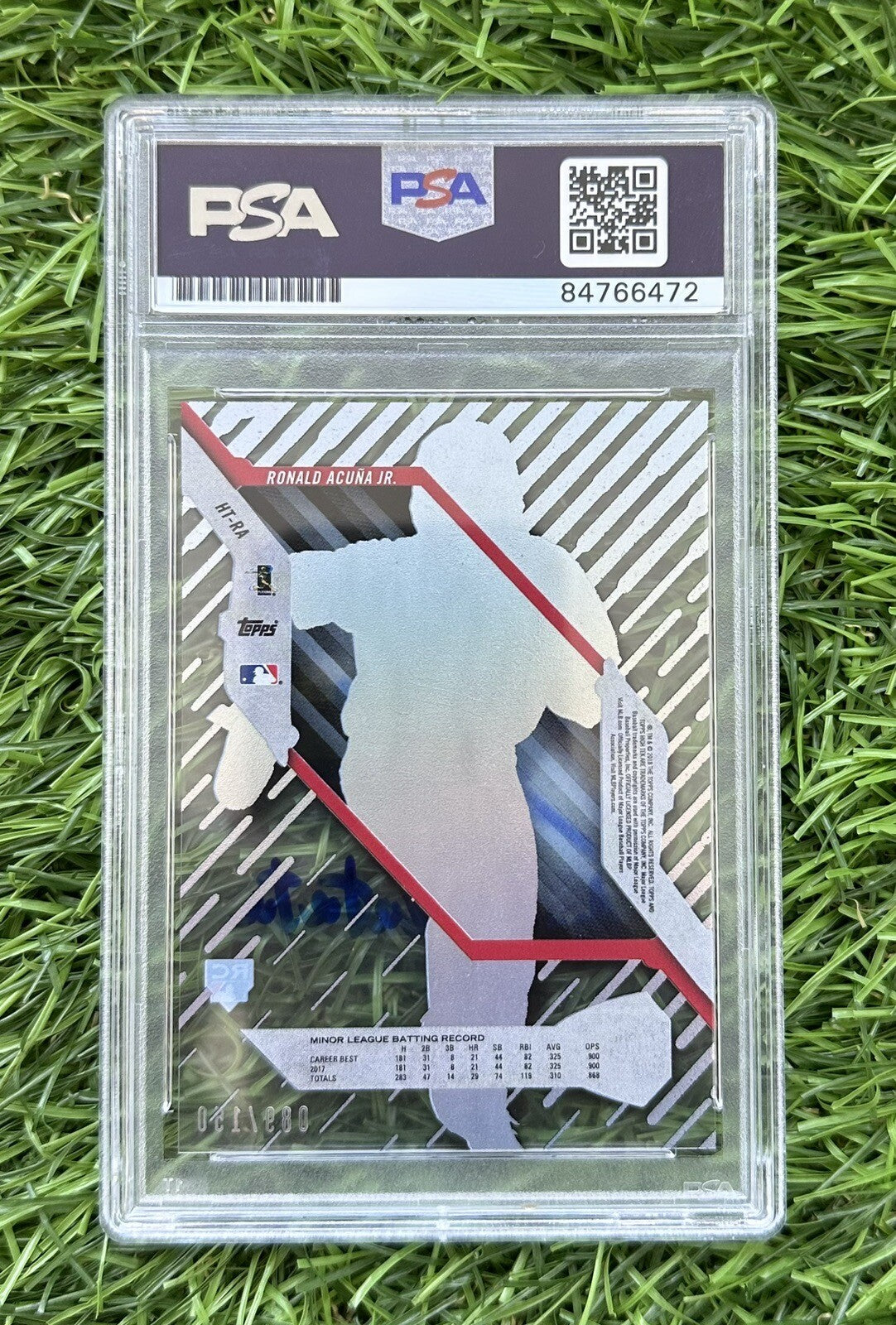 Ronald Acuna Jr. #HT-RA 2018 Topps High Tek /150 Signed Auto PSA 10 RC