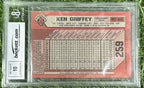 Ken Griffey Jr. & Griffey Sr. Signed 1989 Bowman Rookie Card 259 BAS 10 Grade