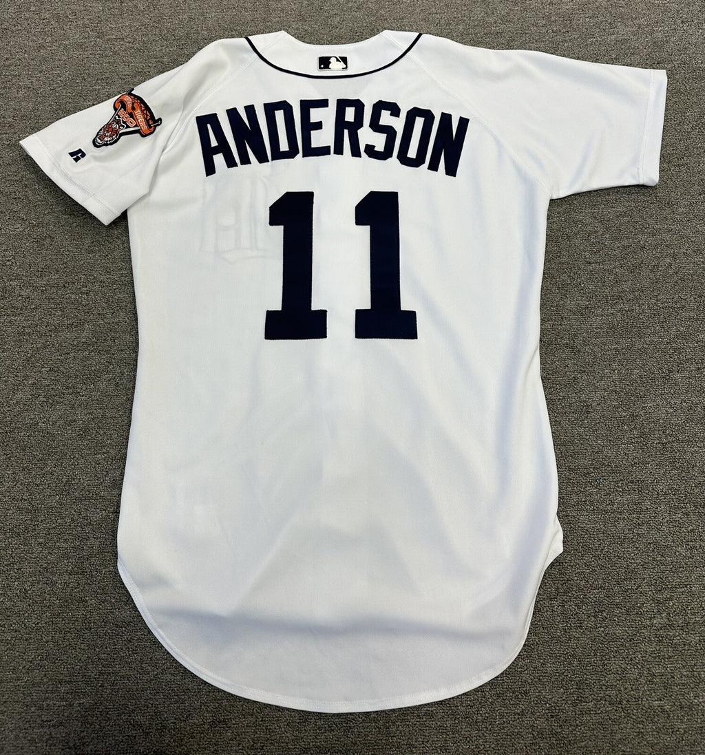Sparky Anderson Detroit Tigers Game Used Jersey 2000 Comerica Patch Tigers LOA