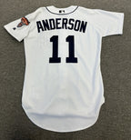 Sparky Anderson Detroit Tigers Game Used Jersey 2000 Comerica Patch Tigers LOA