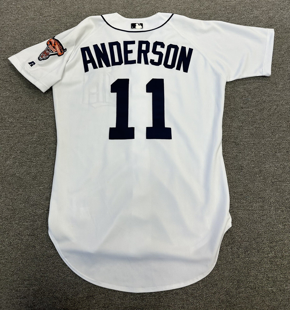 Sparky Anderson Detroit Tigers Game Used Jersey 2000 Comerica Patch Tigers LOA