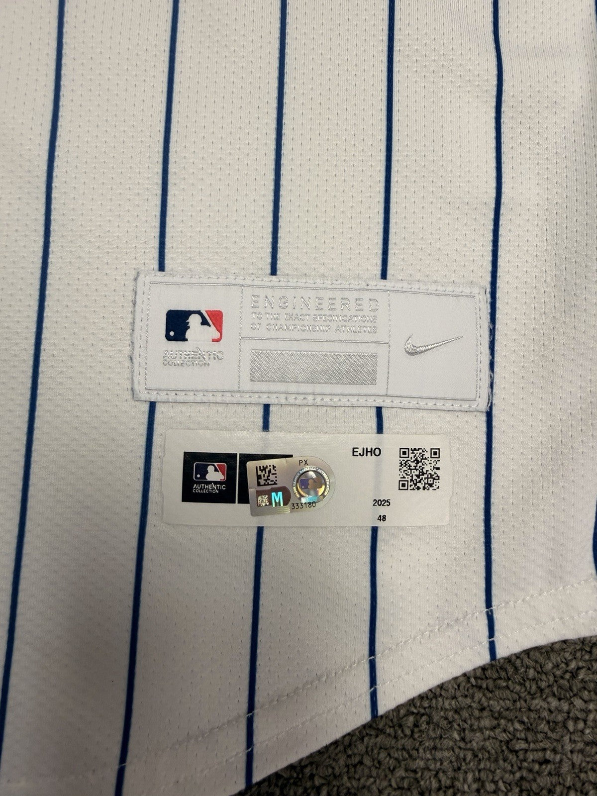 Owen Caissie Chicago Cubs Game Used Jersey Worn for 1st Career HR & HIT MLB Auth