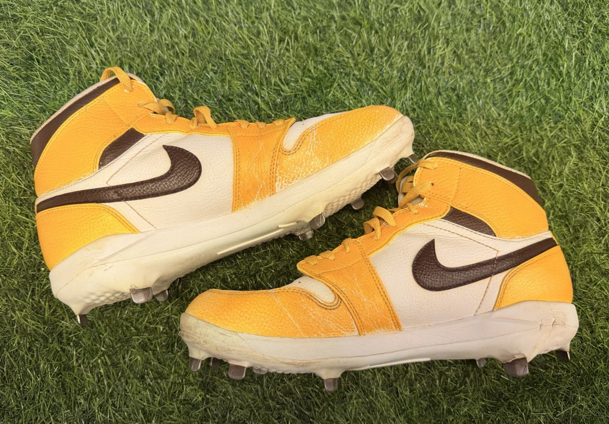 Luis Arraez Game Used Cleats 2025 Padres Custom Jordans Signed GUG LOA