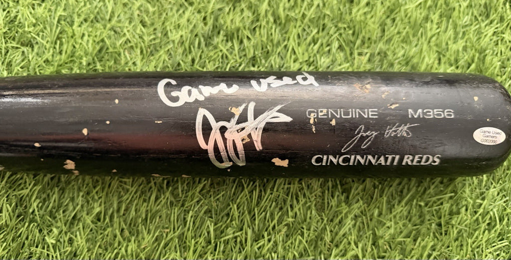 Joey Votto Cincinnati Reds Game Used Bat Signed 2020 Matched GUG LOA 2 Hits