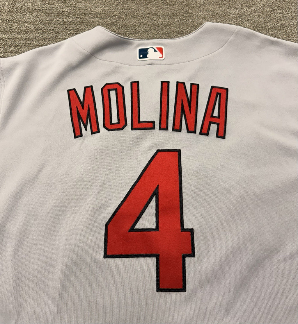 Yadier Molina St. Louis Cardinals Team Issued Jersey 2022 Brock Patch MLB Auth