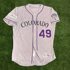 Antonio Senzatela Colorado Rockies Game Used Worn Jersey 2017 Playoffs MLB Auth