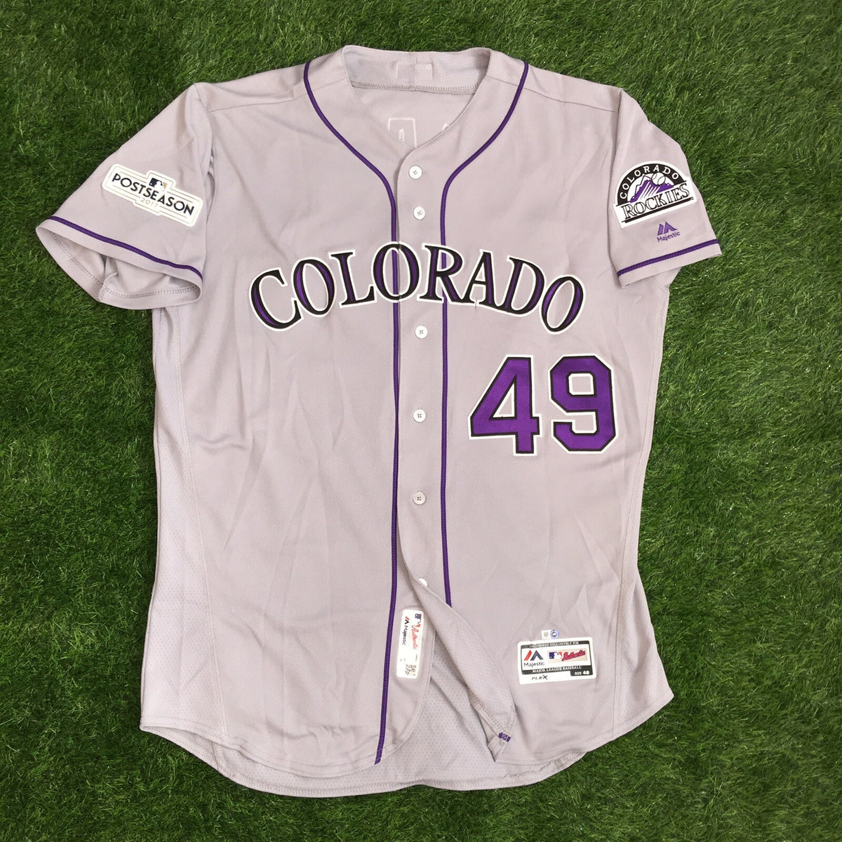 Antonio Senzatela Colorado Rockies Game Used Worn Jersey 2017 Playoffs MLB Auth