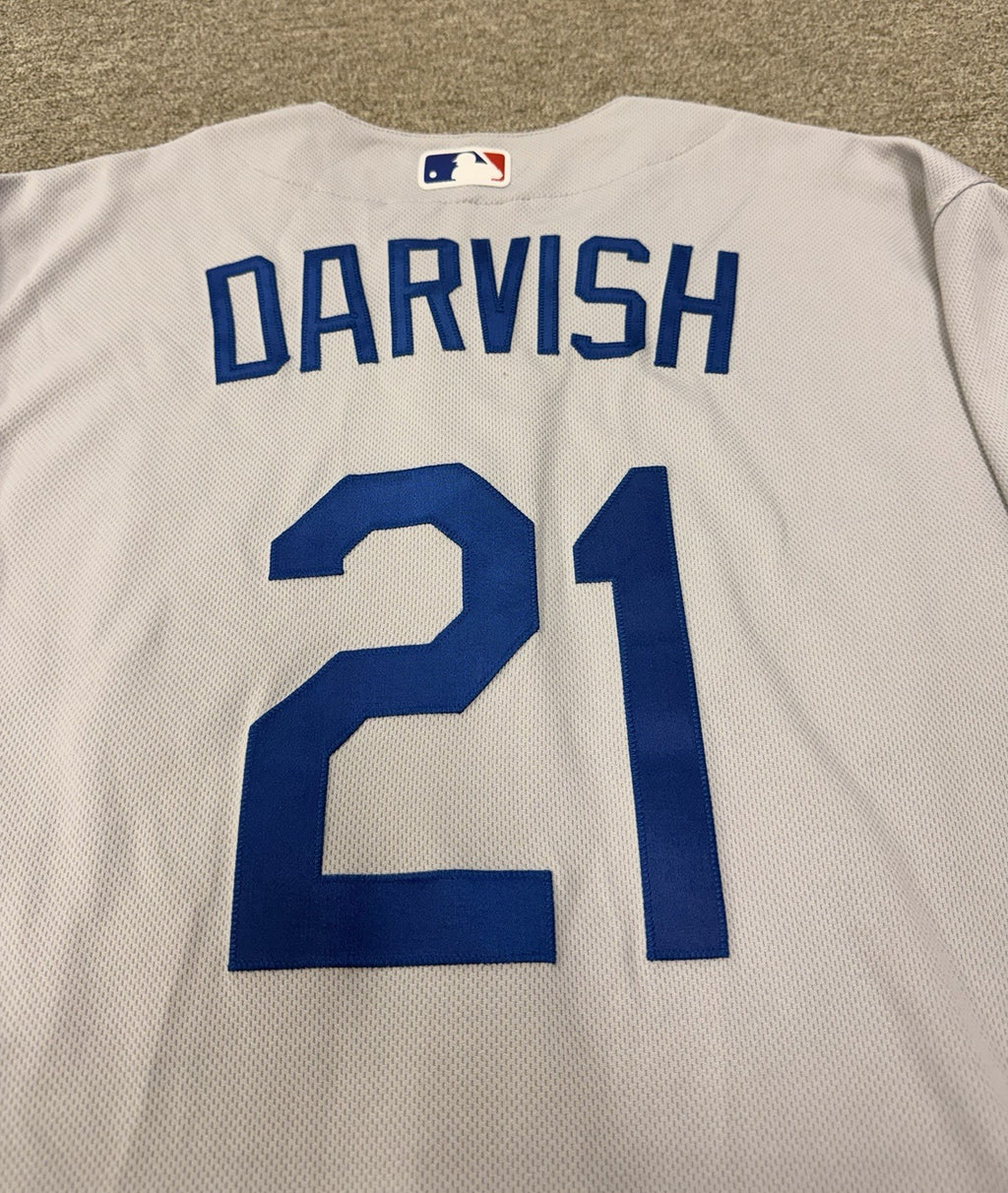 Yu Darvish Los Angeles Dodgers Game Used Worn Jersey MLB Auth 2017