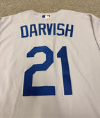 Yu Darvish Los Angeles Dodgers Game Used Worn Jersey MLB Auth 2017
