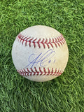 Ozzie Albies Atlanta Braves Signed Baseball NLDS Single 2023 MLB Auth