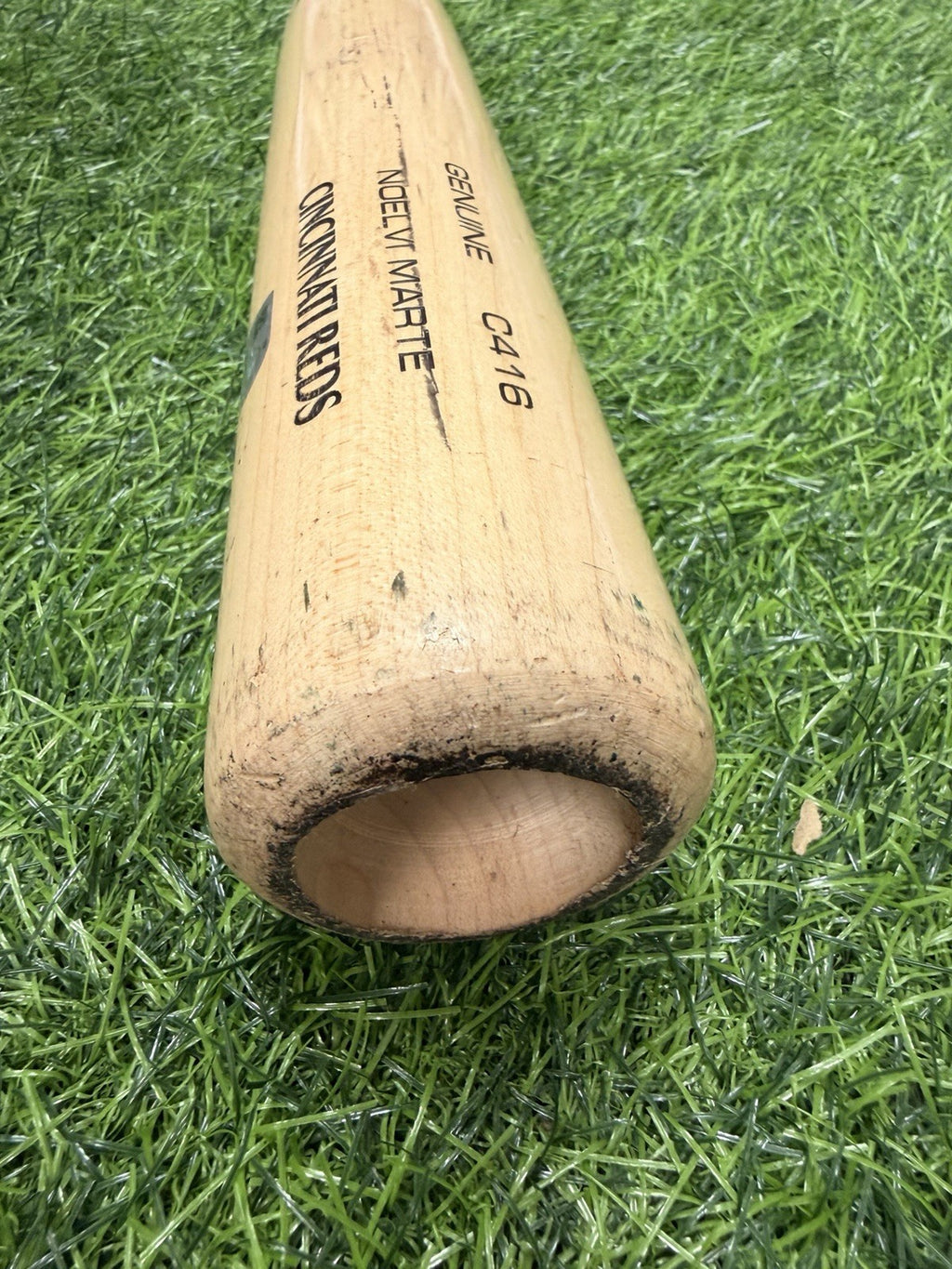 Noelvi Marte Cincinnati Reds Game Used Bat 2023 Double MLB Auth