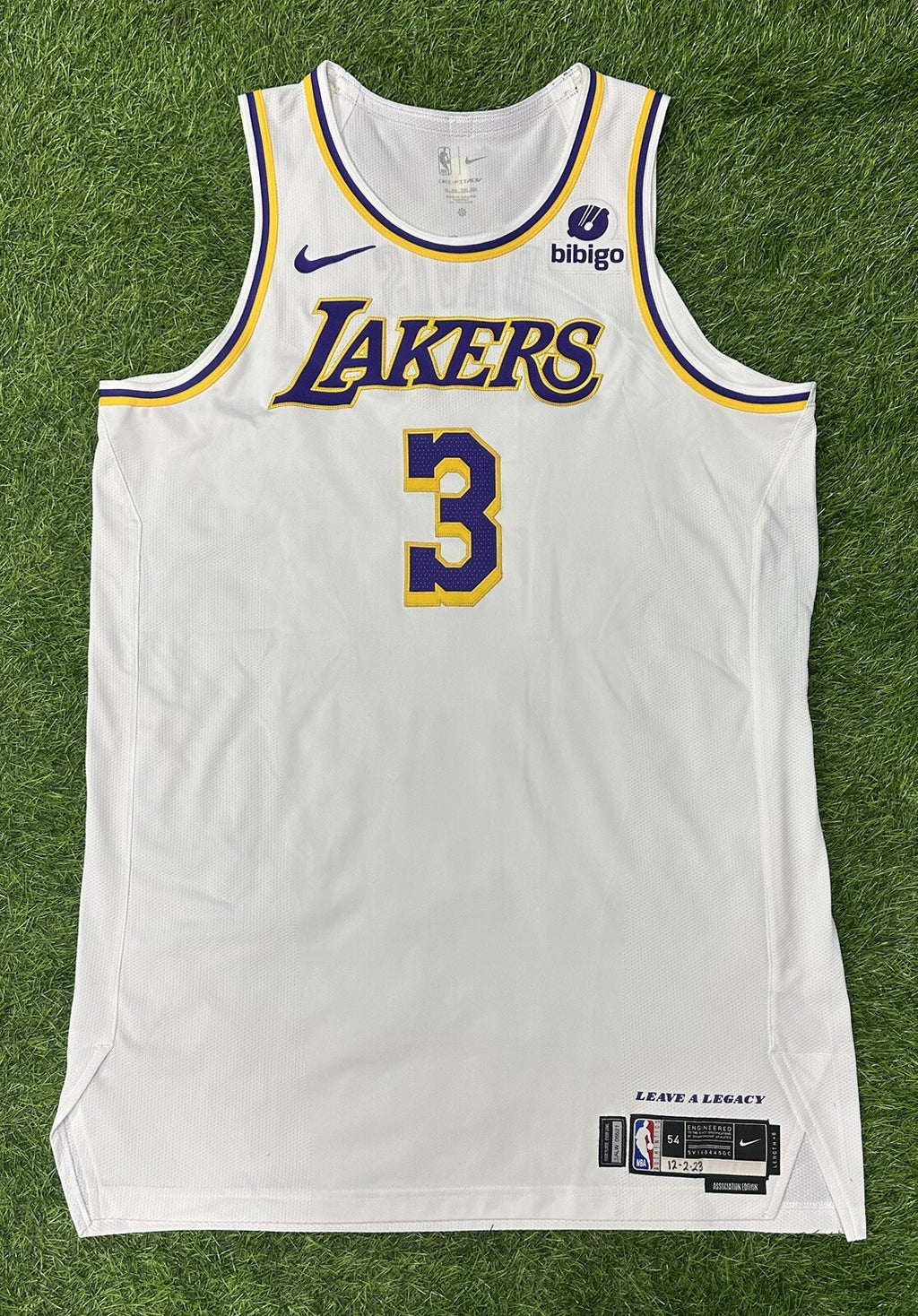 Anthony Davis Los Angeles Lakers Game Used Worn Jersey Double/Double NBA LOA