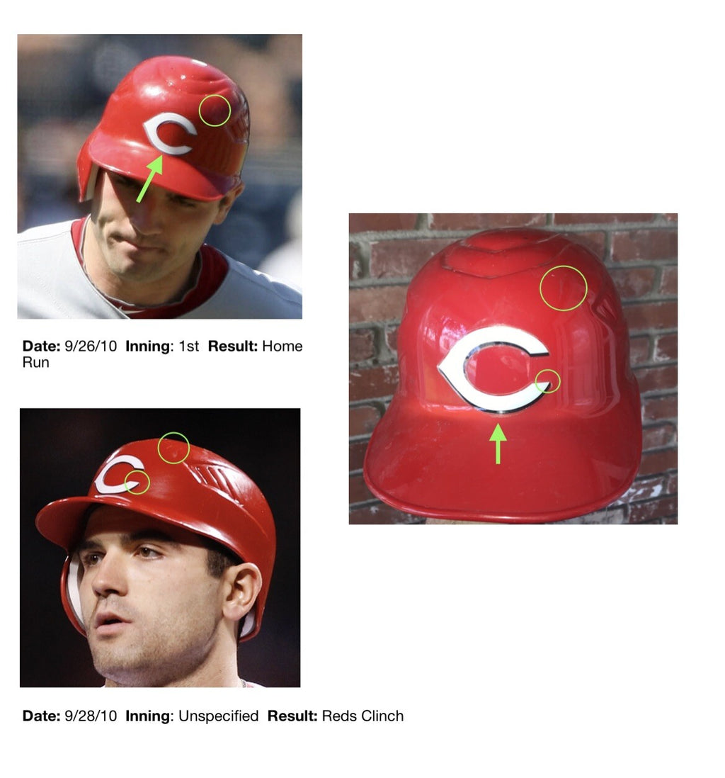 Joey Votto Cincinnati Reds Game Used Helmet 2010 “NL MVP Season” MLB Auth Match