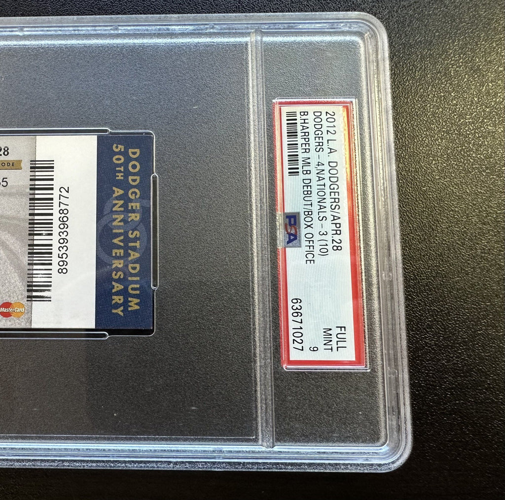 Bryce Harper MLB Debut Ticket Washington Nationals 4/28/2012 PSA MINT 9 – Pop 4