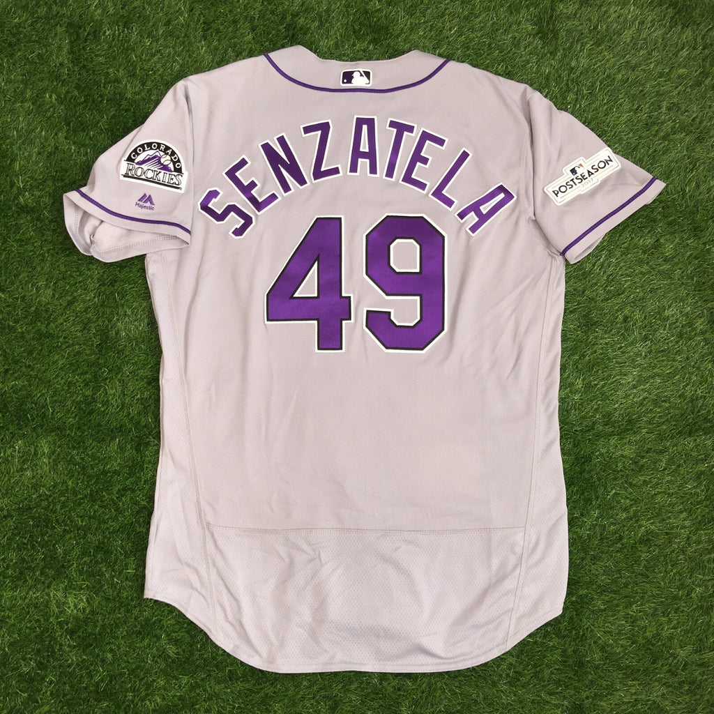 Antonio Senzatela Colorado Rockies Game Used Worn Jersey 2017 Playoffs MLB Auth