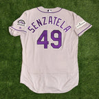 Antonio Senzatela Colorado Rockies Game Used Worn Jersey 2017 Playoffs MLB Auth