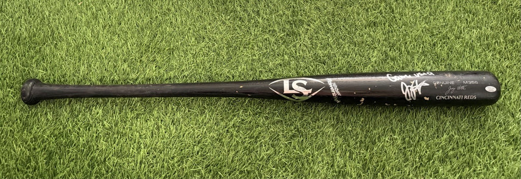 Joey Votto Cincinnati Reds Game Used Bat Signed 2020 Matched GUG LOA 2 Hits