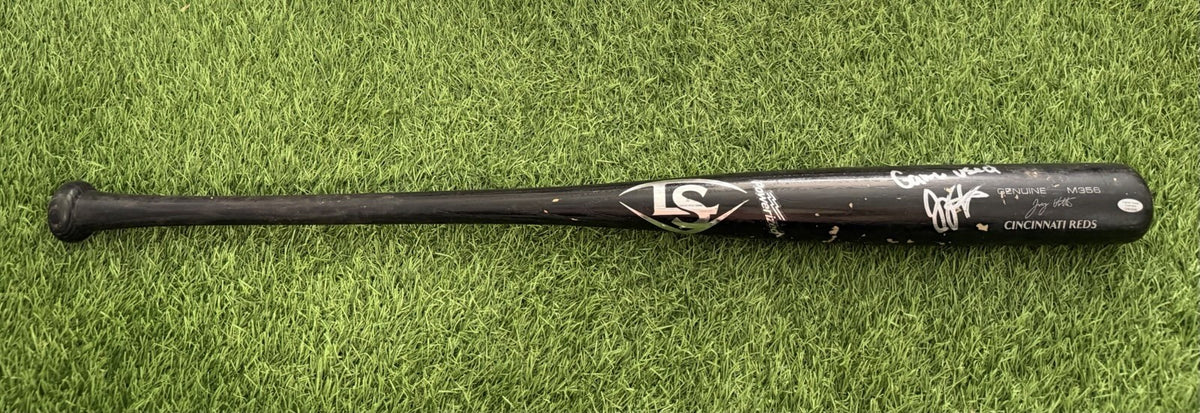 Joey Votto Cincinnati Reds Game Used Bat Signed 2020 Matched GUG LOA 2 Hits