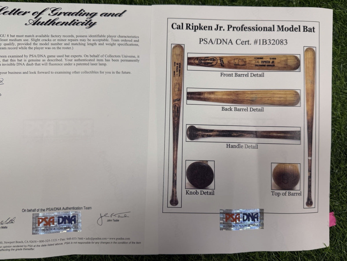 Cal Ripken Jr. Baltimore Orioles Game Used Bat 1999 PSA/DNA GU 8 Uncracked
