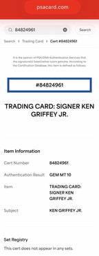 Ken Griffey Jr. 1989 Fleer #548 Signed Rookie Baseball Card Auto PSA/DNA 10