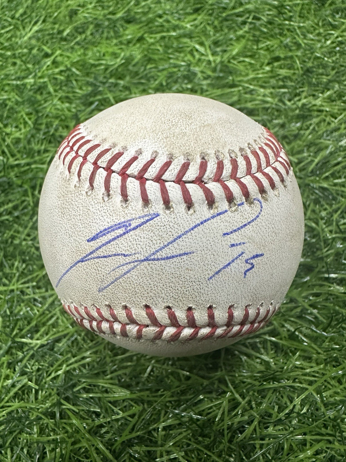Ronald Acuna Jr. Game Used Baseball “Steal #65” 2023 MLB Auth Signed