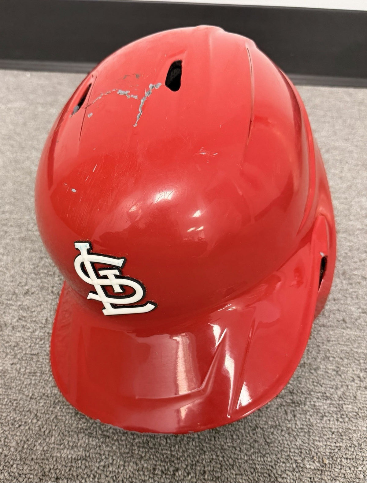 Jordan Walker St. Louis Cardinals Game Used Helmet 2025 Season Worn MLB Auth