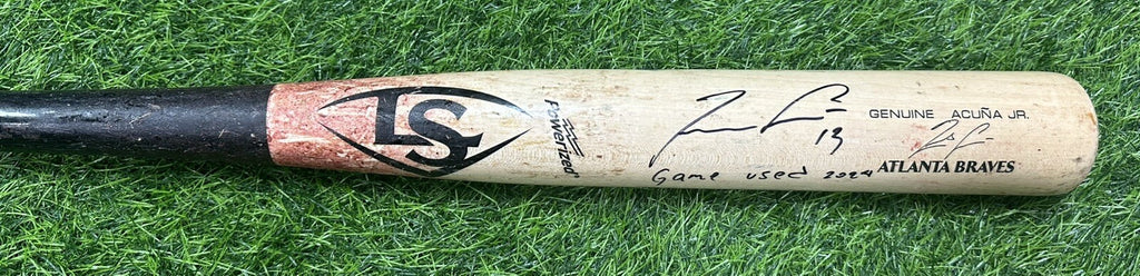 Ronald Acuna Jr. Atlanta Braves Game Used Bat 2024 Signed Auto Uncracked GUG LOA